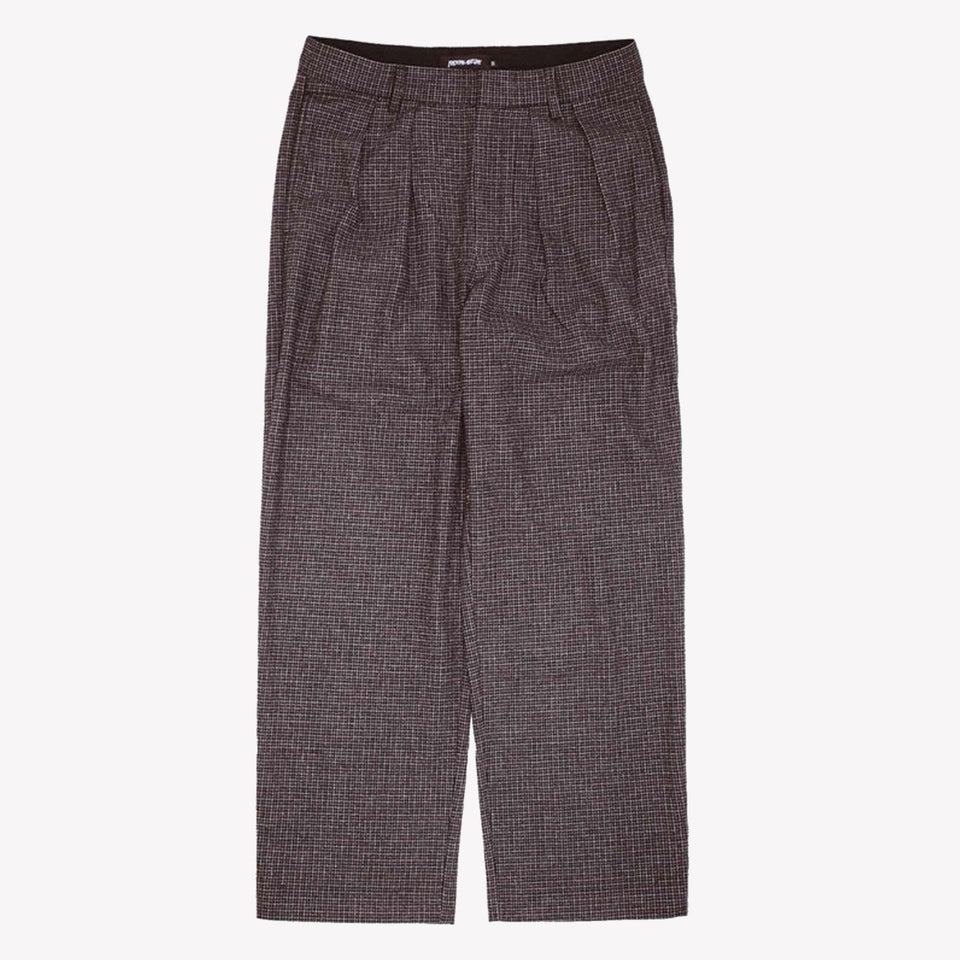 Baggy Plaid Wool Trousers