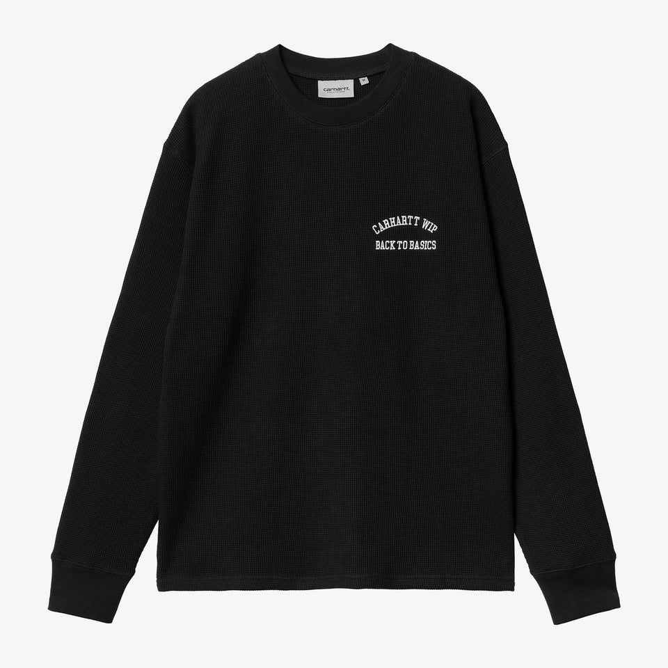 LS Basic Script Waffle T-Shirt Black