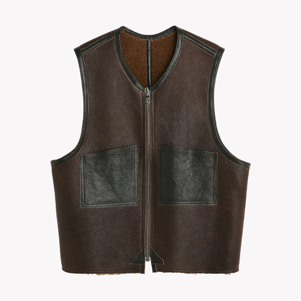 Reversible Shearling Vest