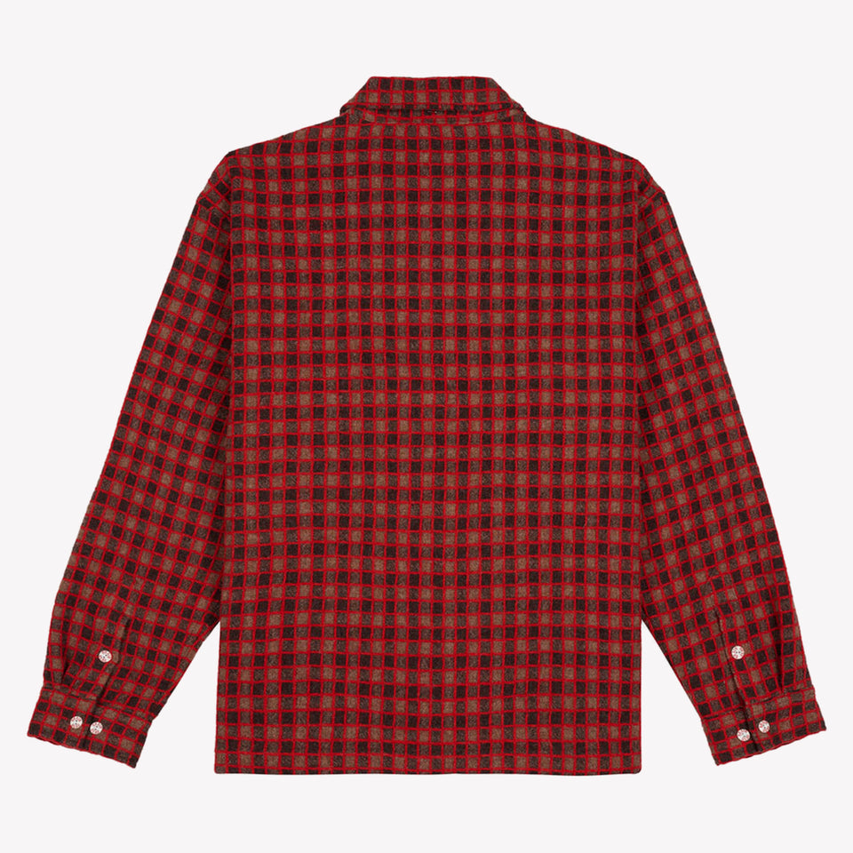 Check Mate Flannel Zip Shirt Red