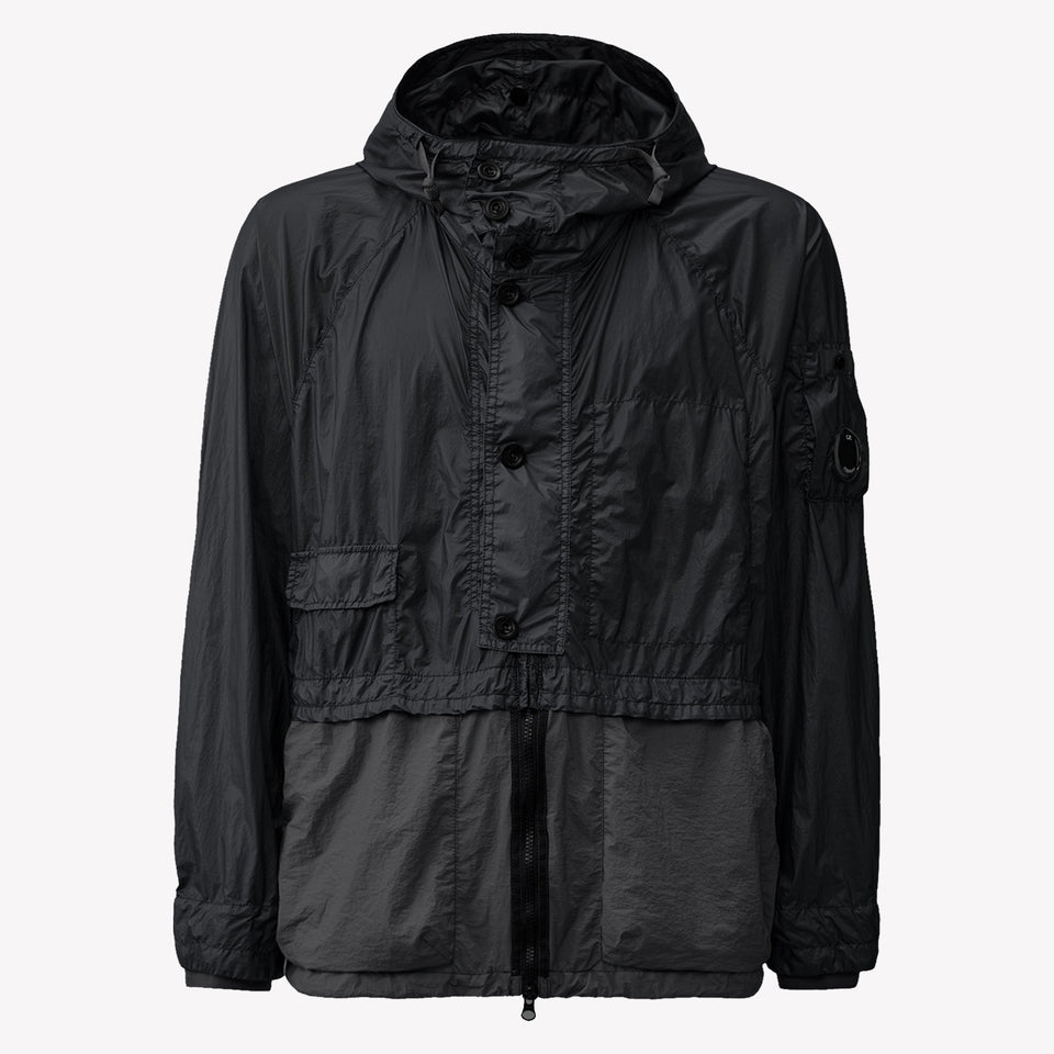 Taylon L Mixed Hooded Jacket Black