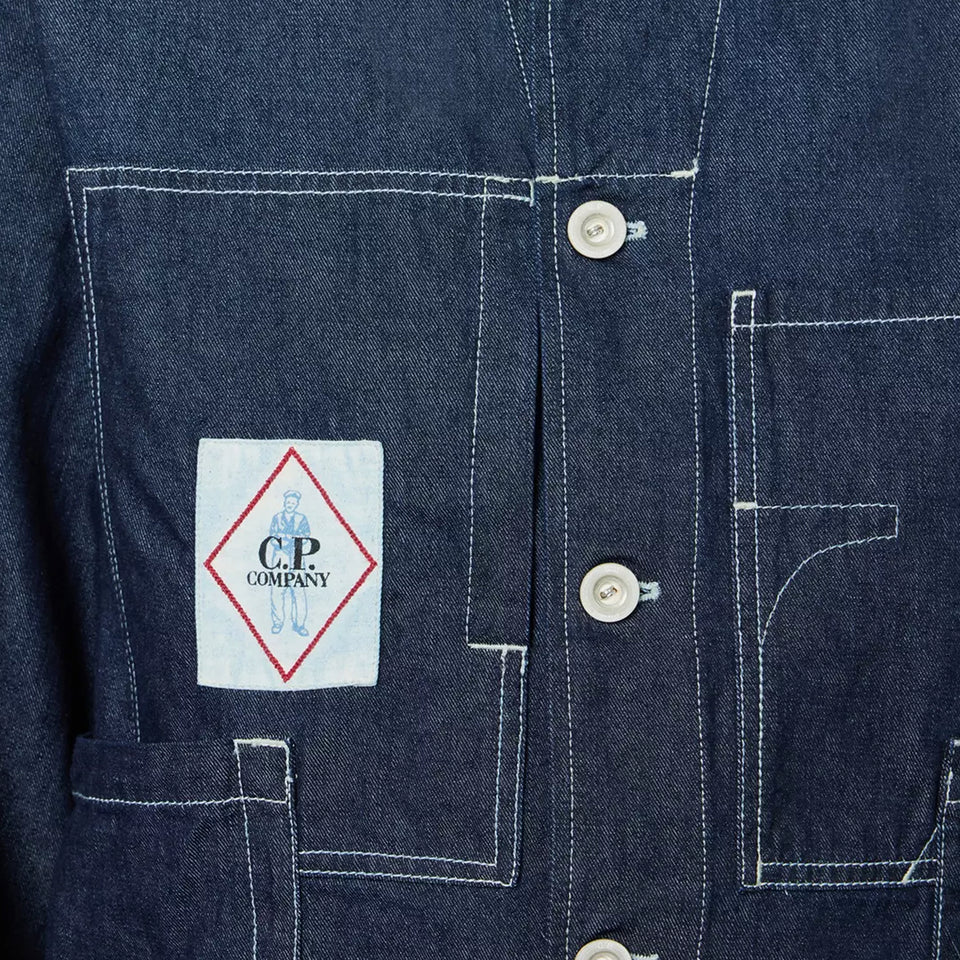 3/1 Plated Denim Chore Coat Indigo