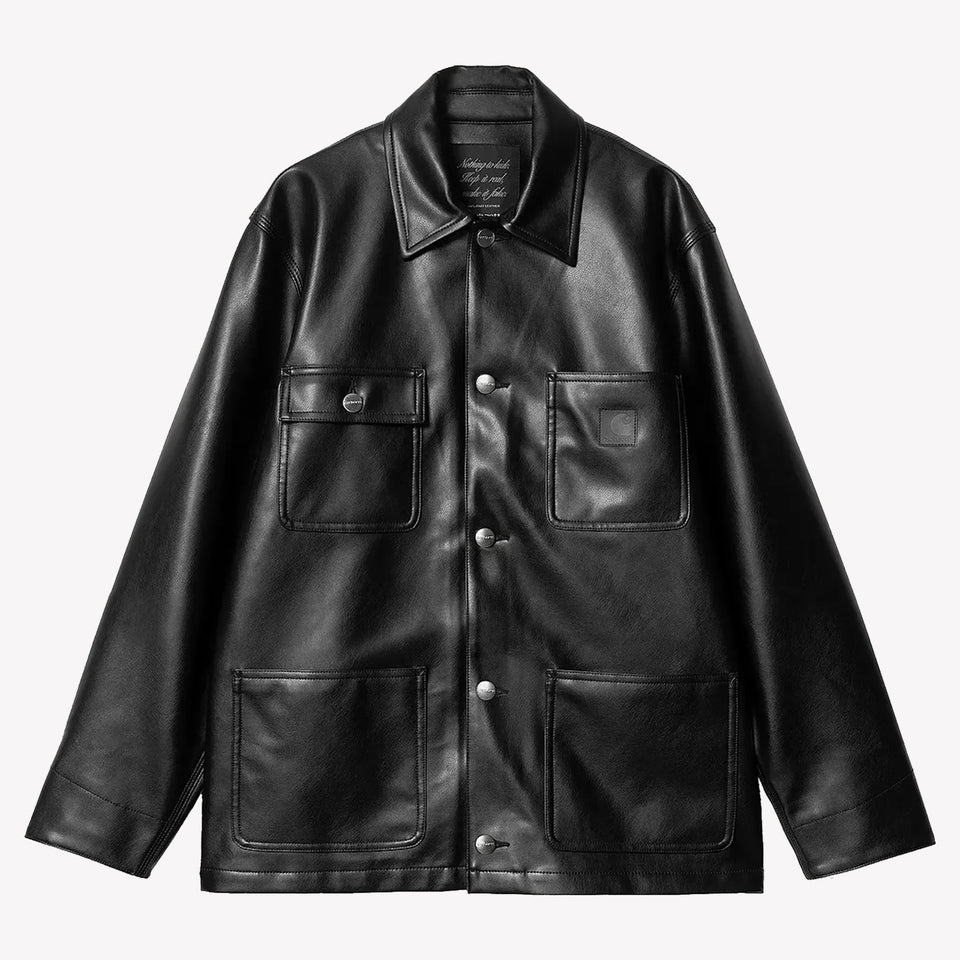 W Michigan Faux Leather Jacket