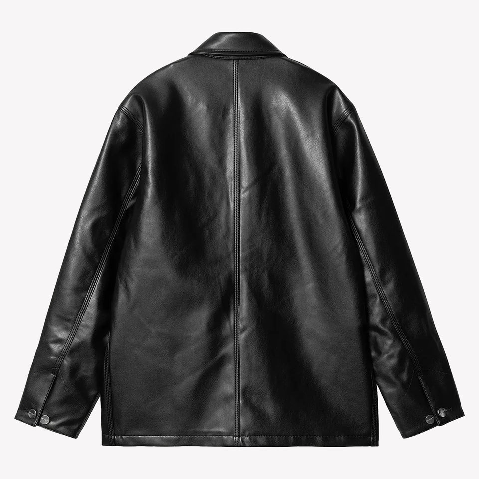 W Michigan Faux Leather Jacket