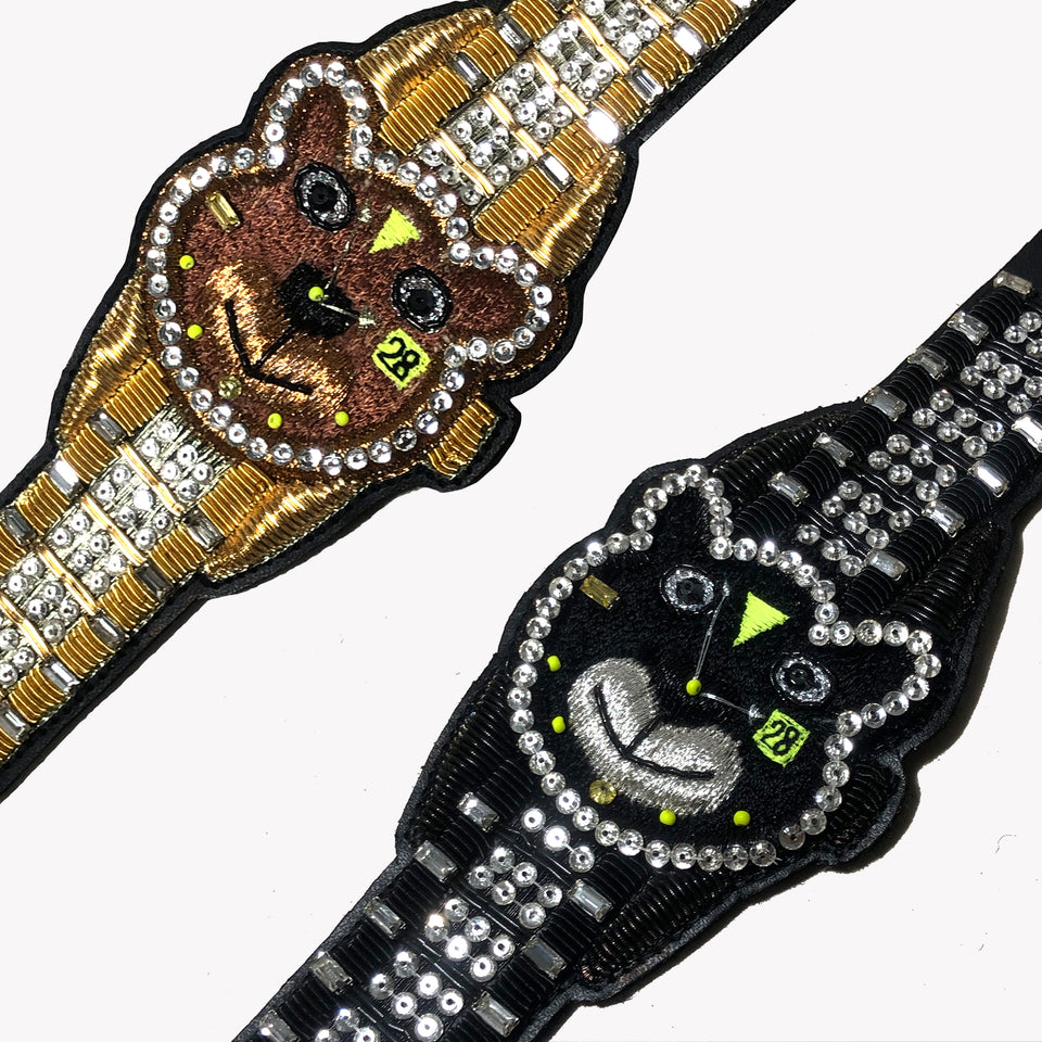 BEAR WATCH BRACELET BLACK