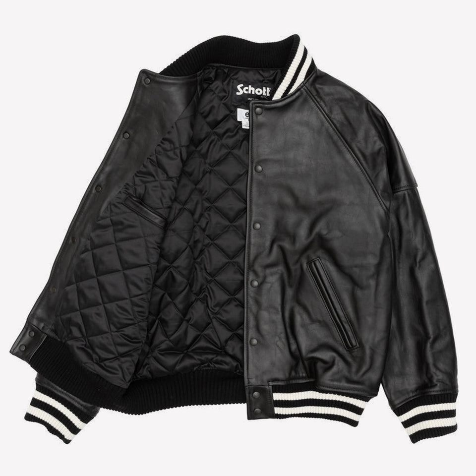 x Schott Leather Varsity Jacket