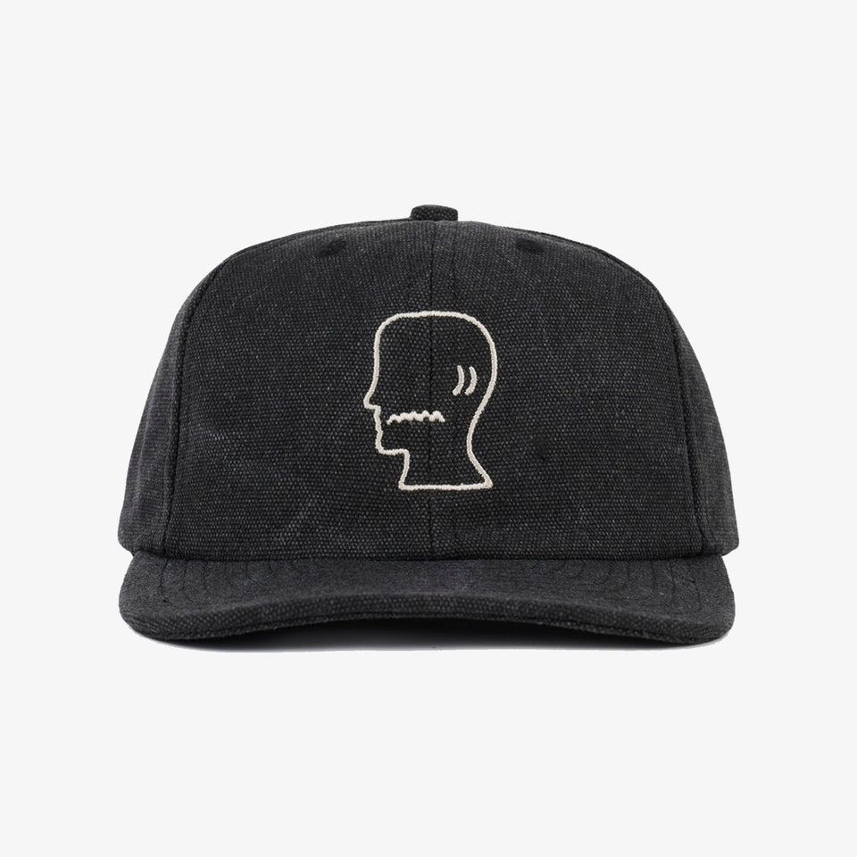 Washed Twill Logohead Hat Black