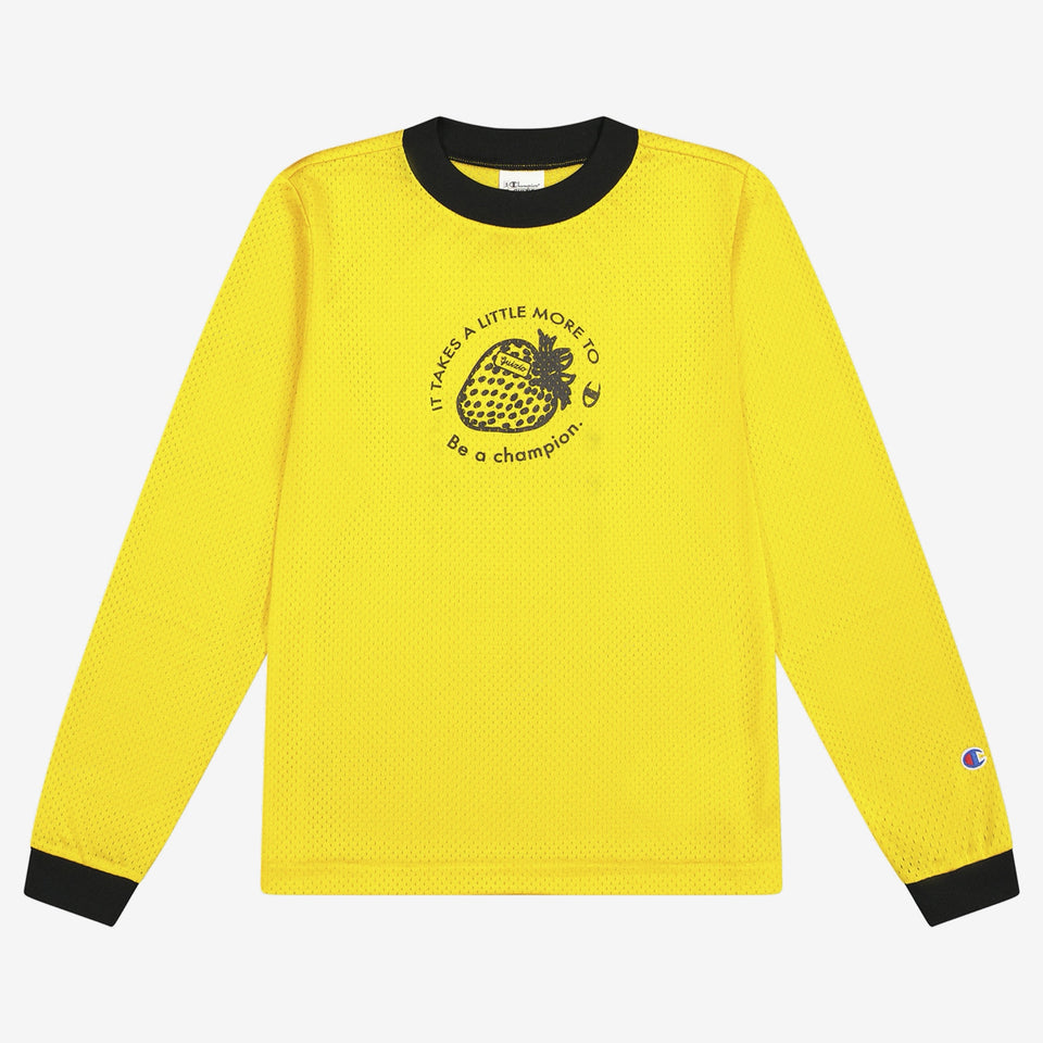 Guizio Mesh Longsleeve T-Shirt Yellow