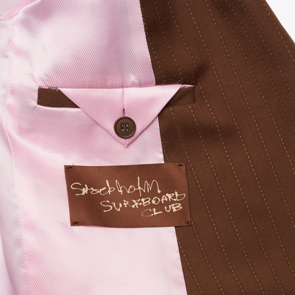 Show Blazer Brown Pinstripe