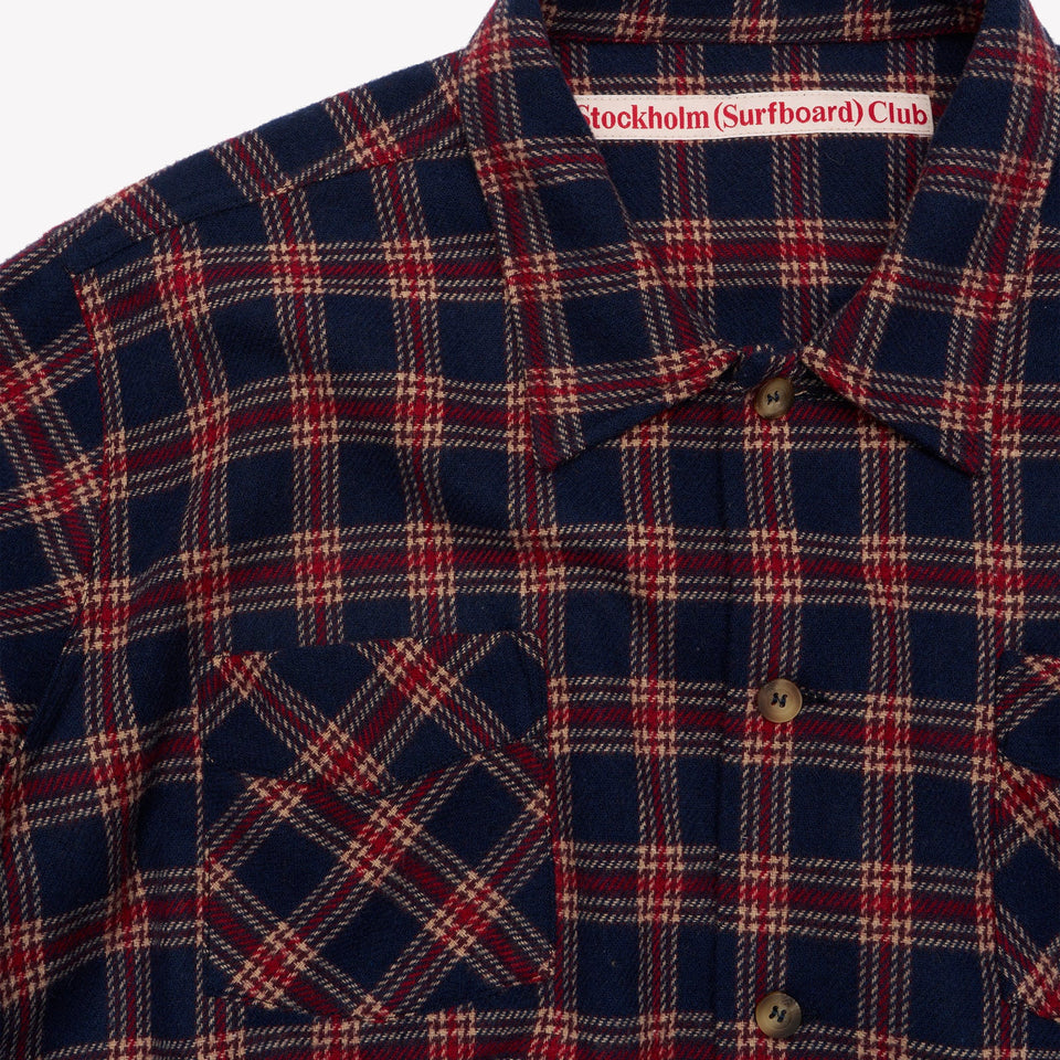 Club Overshirt Red/Blue Check